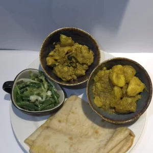 Roti met kerrie filet